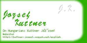 jozsef kuttner business card